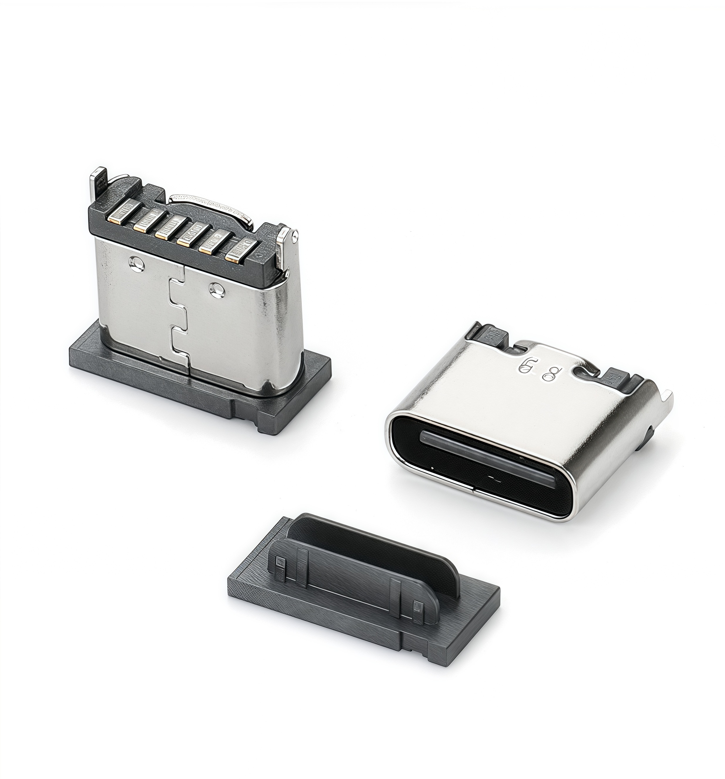TYPE-C 立贴6P母座黑胶 6.8加盖